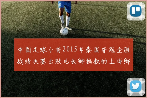 中国足球小将2015年泰国夺冠全胜战绩决赛击败毛剑卿执教的上海卿训